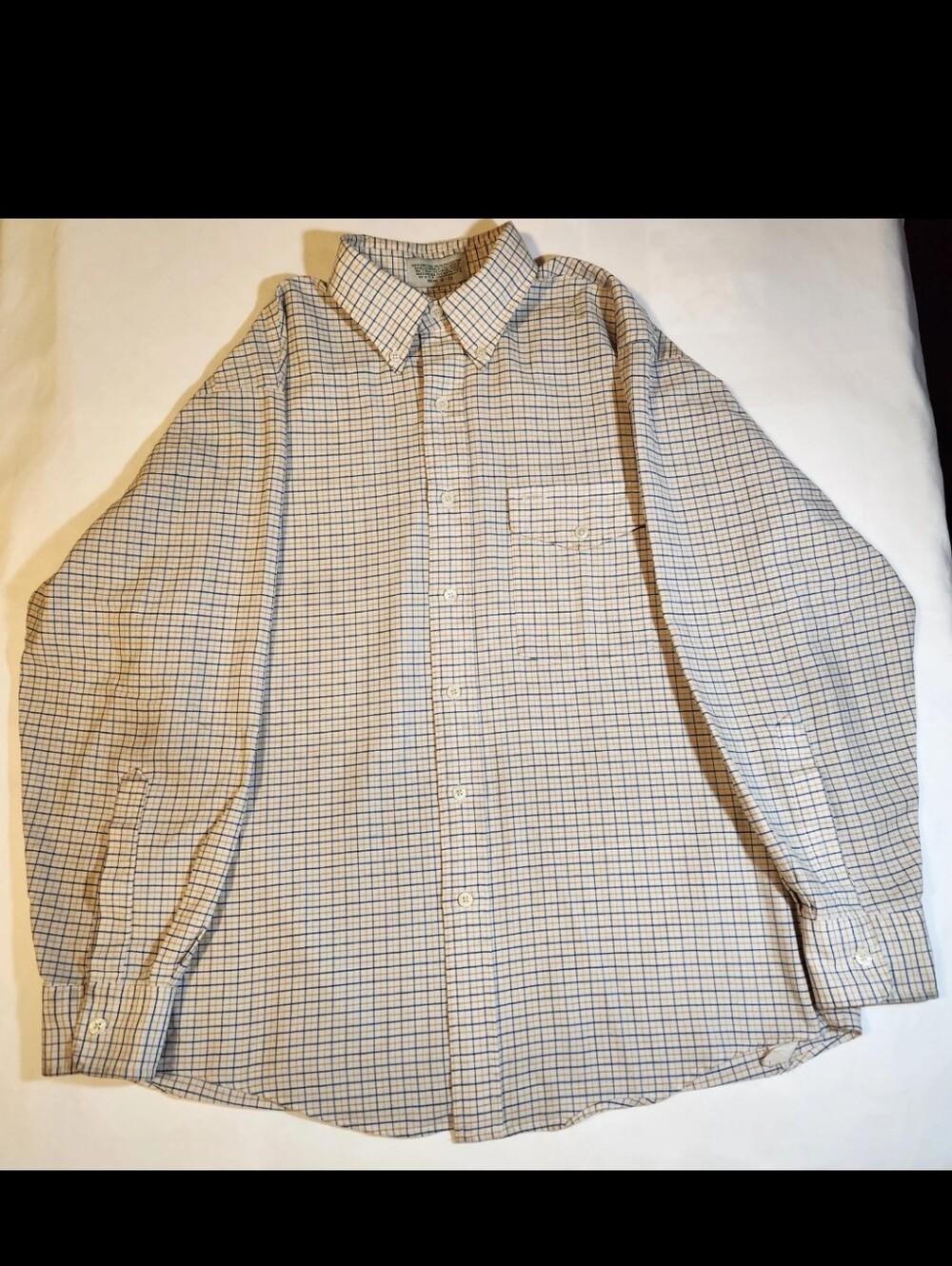 Vintage L.L. Bean Mens 16-32 Plaid Button Down Shirt USA Components
